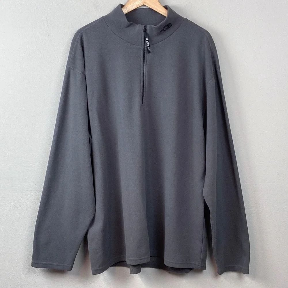 The North Face Mens Gray 1/4 Zip Pullover‎ Sweatshirt Shirt XL Thermal Gorpcore
